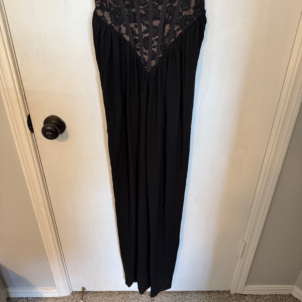 NEW NBD Asta Gown in Black Lace Formal Strapless Corset Maxi Dress Medium M - Picture 4 of 6